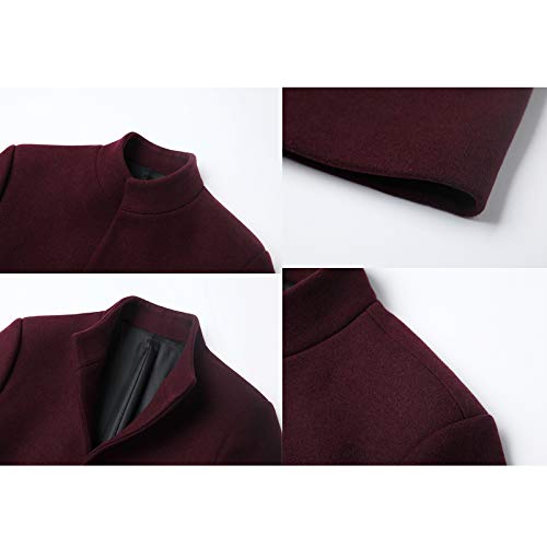 Heren wintermantel slim fit gewatteerde wollen trenchcoats lange dikke elegante jas overjas (M-4XL) - Image 7