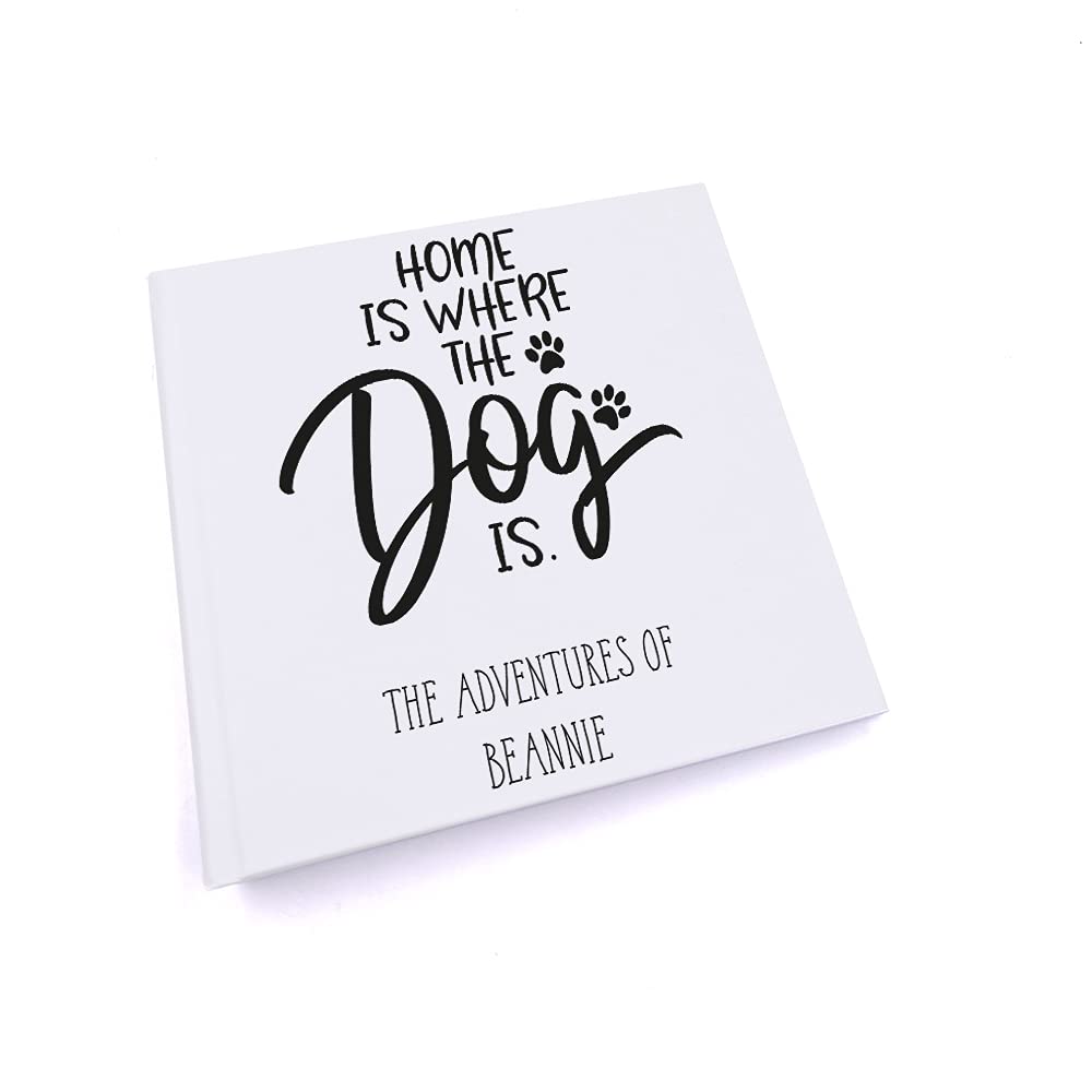 Ukgiftstoreonline White Personalised Home Is Where The Dog Is Photo Album