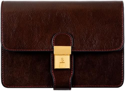 Time Resistance Leather Clutch - Men's Organizer Wrist Bag - Brie...