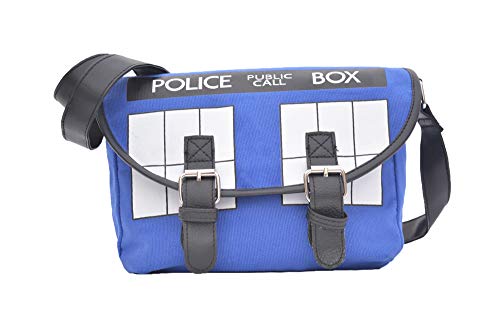 HAMIQI Doctor Who Cosplay Police Box Bolso de hombro azul Bolso de mensajero de concha para...