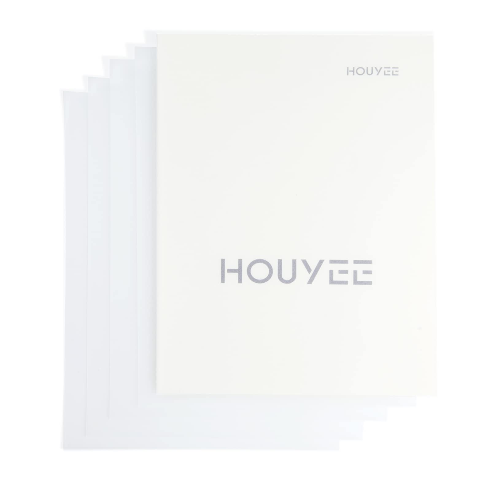 HOUYEE 20 Pack 15 Mil PVC Binding Presentation Covers, Frost Clear Report Covers, Letter Size, 8.5x11 Inches (15 Mil, 20P Frost Clear)