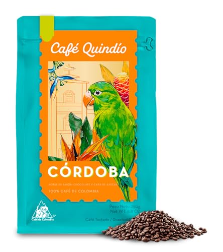 Image of Cafe Quindio Medium Roast 100% Colombian Excelso Whole Bean Arabica Coffee - Cordoba Municipal Harvest - 8.8 Ounce (Pack of 1)