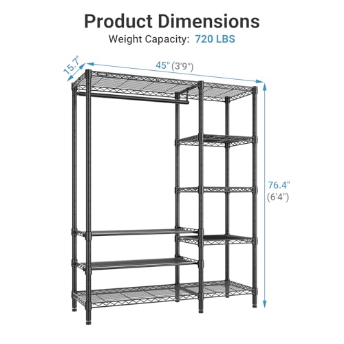 Image of VIPEK V7S Portable Closet for Hanging Clothes Heavy Duty Rack with Shelves