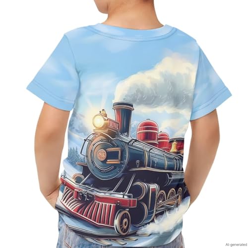 Image of WELLFLYHOM Kids Tshirts Girls Boys Short Sleeve Crewneck Tees Shirts Casual Sport Pullover Tops Size 3-16 Years