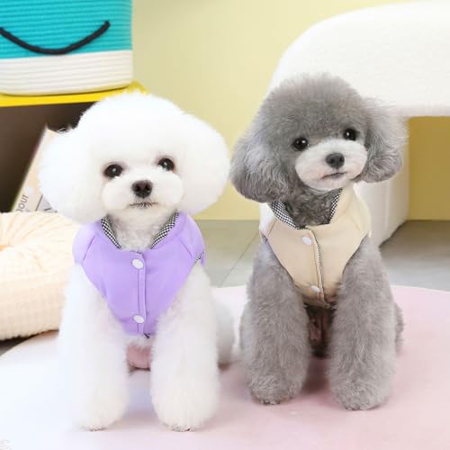 Abrigo para perros chaleco cortavientos de invierno gris Talla M 7