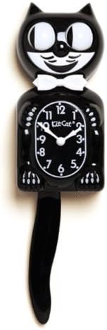 California Clock, Kit-Cat Large Clock Bundle, Classic Large Black BC01 Clock, Round Cat Clock, Two C Batteries and Gift Note, Collectors Limited Edition