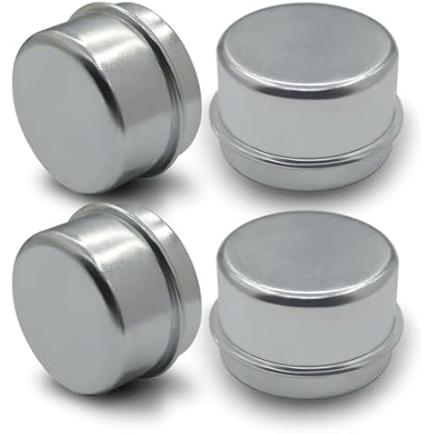 4 Set 1.78" OD Trailer Bearings Dust Cap Grease Cap Fits 3/4" Trailer Wheel Hub Axles Cover