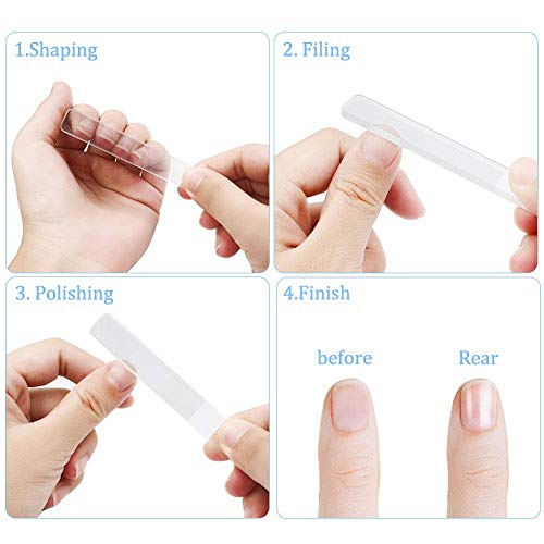 Premium Set bestehend aus 6 Glasnagelfeilen, Professionelle Glasnagelfeile Nagelfeile für Naturnägel, Babys, Kinder… – Bild 6