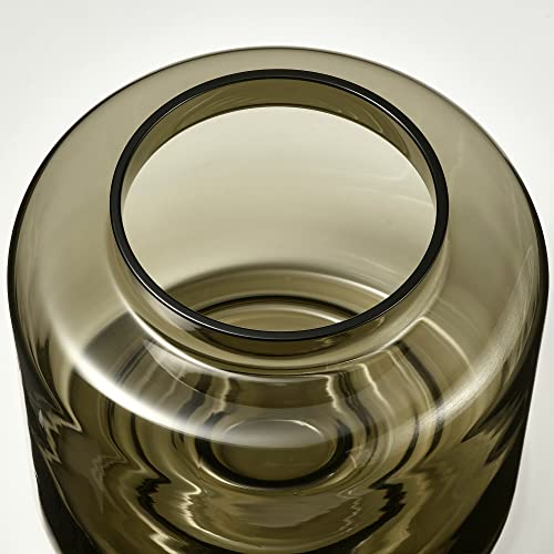 Vase en verre vert-marron de 16 cm KONSTFULL pour fleurs - 4