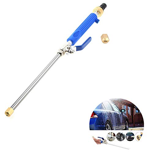 wyp216 Spray Nozzle High Pressure Water Gun, for Plant Watering, Deck or Sidewalk Cleaning,High Pressure Power Washer Water Spray Gun Nozzle Wand (blue)