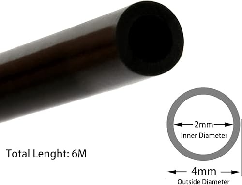 Miniatura 2 de JoyTube - Tubo de silicona de 0079in de identificación tubo de silicona de grado alimenticio negro de 0079 pulgadas de diámetro interior x 0079