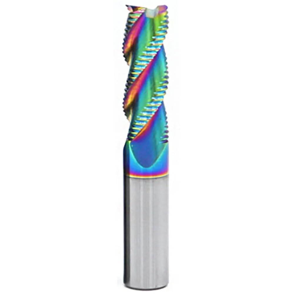 Fresa de desbaste HRC60, carburo sólido, 3 flautas for Metal, aluminio, MDF, fibra de vidrio, acrílico, madera, cobre, plástico, máquina herramienta CNC (Size : D18*45 * 100L)
