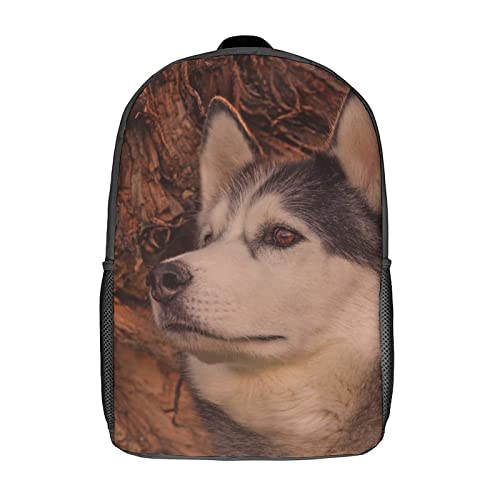 Sac à dos imprimé en 3D Alaskan, grand cartable durable de 17 pouces unisexe pour étudiants