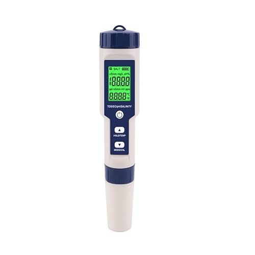 Miniatura 7 de Medidor de pH 7 en 1 Gomass 0.01 Probador de pH de alta precisión digital para agua TDSECSalinidadTempORPS. GPH Probador de pluma de agua potable,
