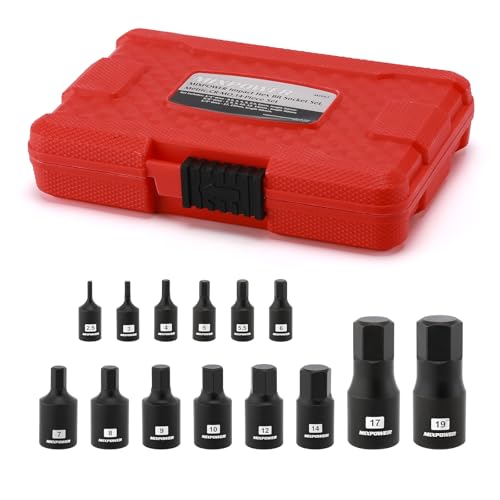 Image of MIXPOWER 14-Piece Dr. Bit Socket Set, 2.5mm to 19mm, 1 /4 inch, 3 /8 inch and 1 /2 inch Drive, Cr-Mo Impact Grade, Metric, Hex Bit Socket