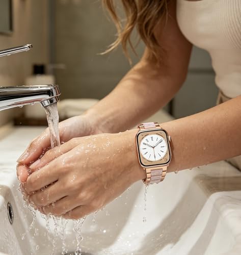 Image of CRIS-BAND Resin Bands Compatible with Apple Watch Series 11 /10 /9 /8 /7 Bands 46mm 45mm 44mm 42mm 41mm 40mm for Women, Strap for iWatch Ultra 3 /2 49mm Series 6 /5 /4 /3 /2 /1 /SE3 Slim Bracelet Wristband