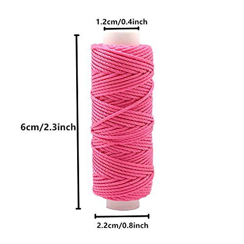 Hilos encerados 12 colores para coser y manualidades miniatura 2