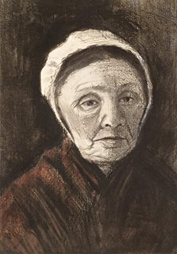 Impression d'affiches Van Gogh Tête de vieille femme toile 60x90cm