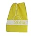 ASILO PERSONALIZZATO CON NOME sacchetto cm.31x36 con fascia PERSONALIZZATI Cotone 100% Made in Italy - CONSEGNA TEMPESTIVA (GIALLO)