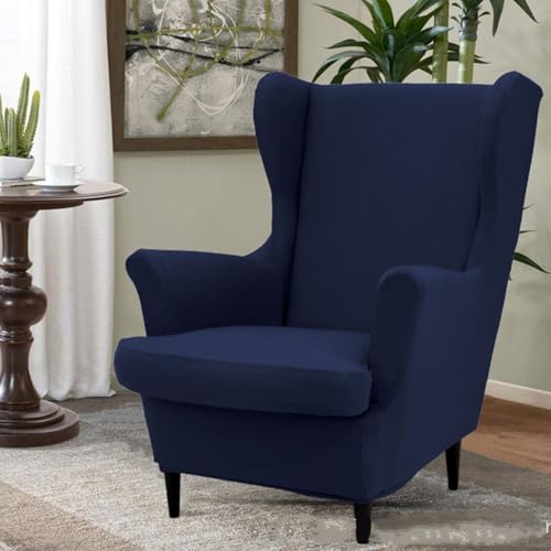 Funda para silla de respaldo de alas ideal para transformar el estilo visual de su sala de estar 3