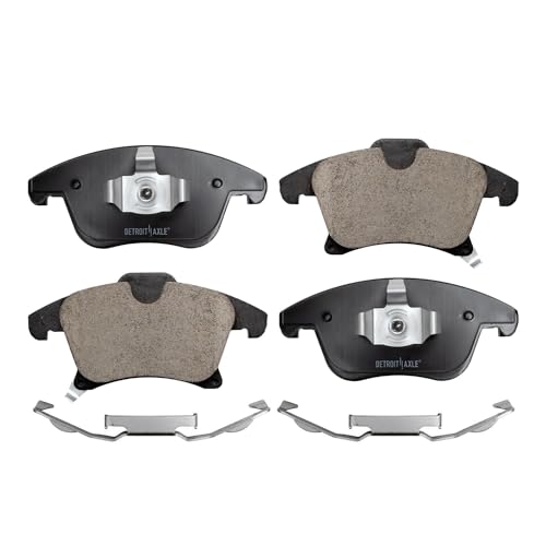 Image of Detroit Axle - Brake Pads for 2013-2016 Ford Fusion 2013-2020 Lincoln MKZ Ceramic Brake Pads w /Hardware 2014 2015 2016 2017 2018 2019 Replacement Front & Rear