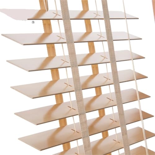 Persianas venecianas de Madera Maciza Personalizadas, diseño Ligero de Tilo, Seguridad a Prueba de Marcos, persianas de Madera duraderas for decoración del hogar para Oficina Casa