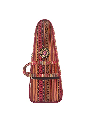 Image of The House of tara Multicolour Ethnic Handloom Fabric Ukulele Bag Case Cover for Men and Women (HTUC 002 Multicolor)