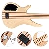 Bullfighter Elem Electric Bass Guitar Through Body 4/5 Strings Full Size P Bass Beginner Kit Black for Starter with Gig Bag, Guitar Strap, and Bass Guitar Cable DBS Series (wood-4string) #2