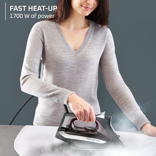 Image of Rowenta Access Steam Iron, Clothes Iron with Steamer, Vertical Steaming, Maximum Steam Distribution, Anti-Drip Protection, Cinamon