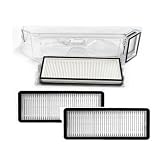 Compatible with Roborock QV 35S/QV 35A, Replacement Dust Bin & HEPA Filter Assembly, 1 Container & 2 Filters, Vacuum Accessories