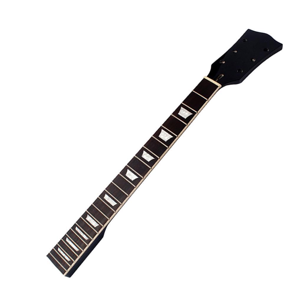 Manico per chitarra elettrica Accessori versatili per la sostituzione della chitarra in palissandro Due tipi attraenti di accessori di sostituzione a mosaico in palissandro come la tastiera.
