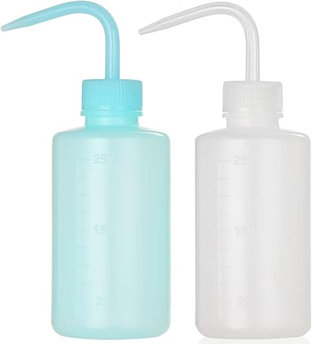 2 botellas de lavado de tatuajes de 8.5 fl oz Botella de agua de 8 onzas para riego de suculentas, herramientas de riego de botella de enjuague de