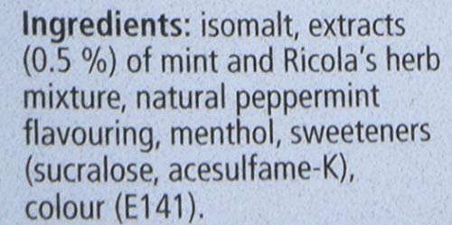 Ricola Box Sugar Free Glacier Peppermint, 45 g, Pack of 10
