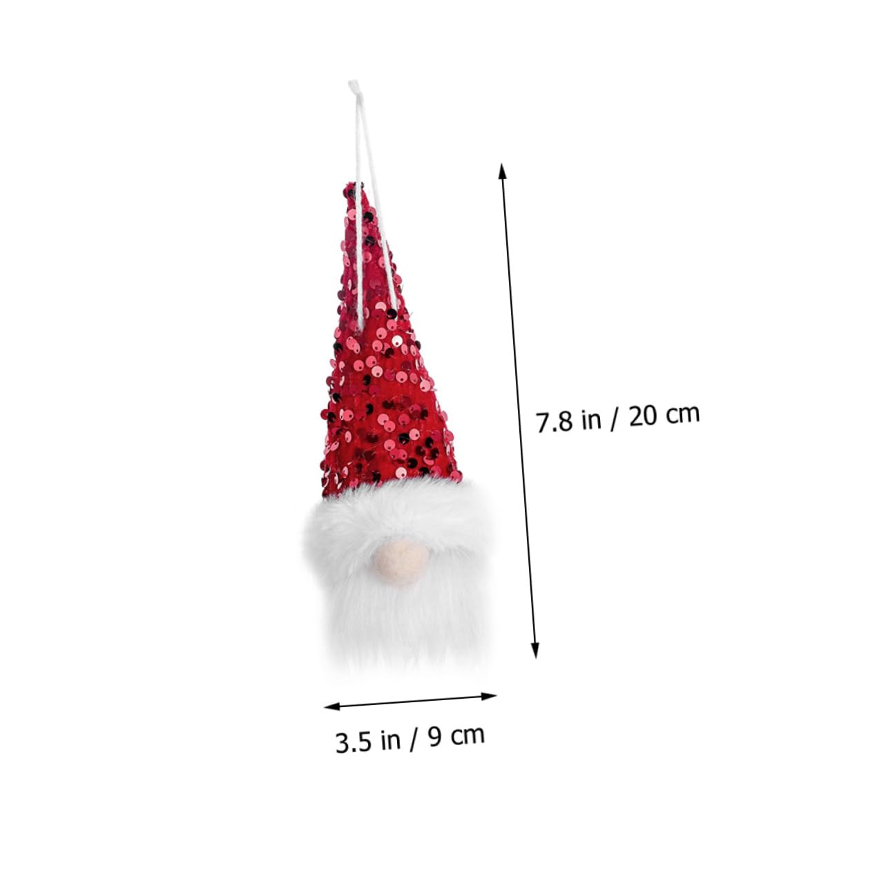 Cabilock 3 Sätze Weihnachten Pailletten Alter Mann Weihnachtsdeko Gnom Weihnachtsschmuck Weihnachtswichtel Plüsch Weihnachtszwerge Dekorationen Weihnachtsanhänger Knopfbatterie 3 Stück * 3