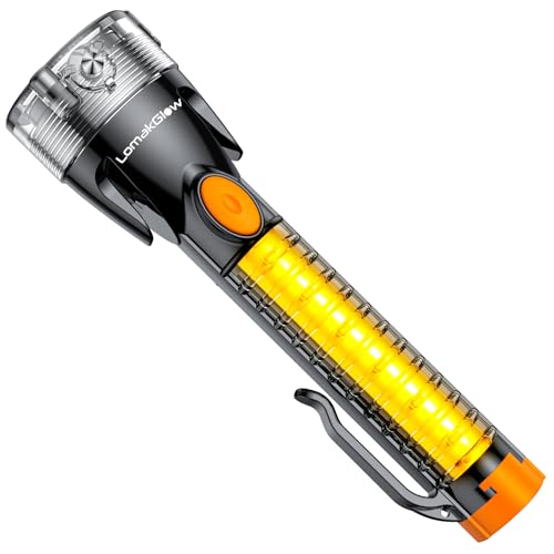 Image of Multifunctional Car Safety Flashlight - Emergency Escape Tool with Window Breaker, Seatbelt Cutter, 3 Light Modes & Magnetic Base for Roadside Safety, Camping & Home Use
