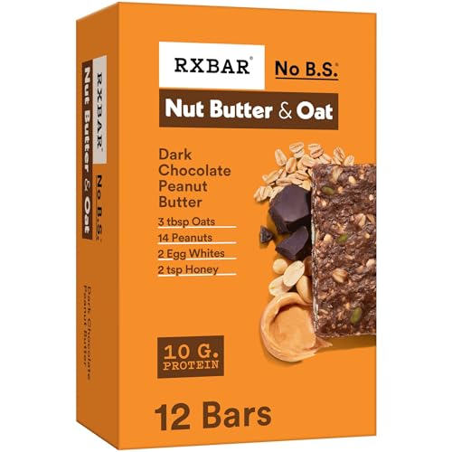 RXBAR Nut Butter and Oat Protein Bars, Protein Snacks,...
