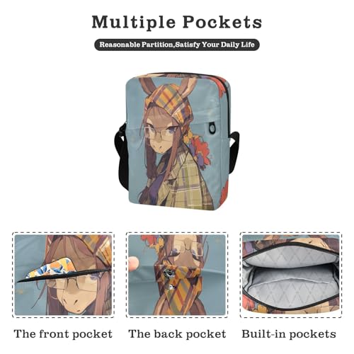 Funny Donkey Asthetic messenger bag for men shoulder bags Cross Body Purses Adjustable Strap for Casual Outdoor Daily2