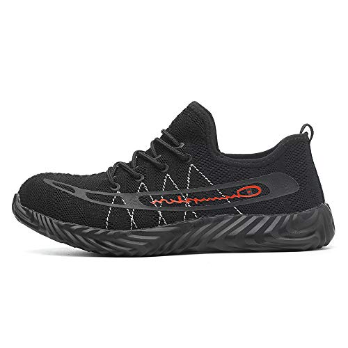 TICCOON Steel Toe Shoes Work Safety Shoes for Men and Women Lightweight Industrial & Construction Shoe