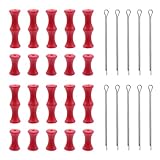 Wealrit 10 Set Archery Finger Savers Bowstring Finger Guards Finger Protector for Hunting Shooting Bowfishing(Red)