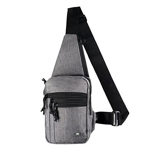 M-Tac Tactical Bag Shoulder Chest Pack with Sling for Concealed Carry of Handgun (Grey Melange)