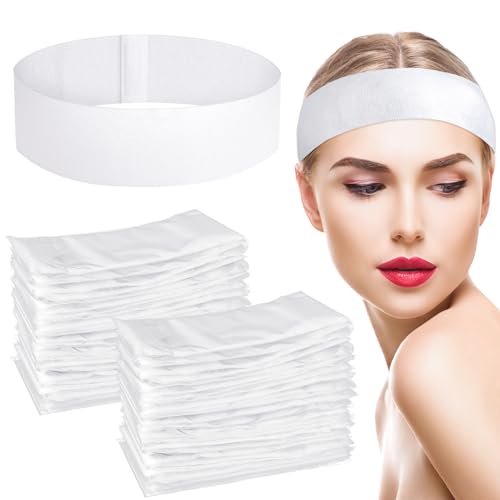 150 Pieces Disposable Hairband for Women, Non-woven Fabric Spa Headband for Securing Hair during Facial, Makeup, Travel, Ideal for Beauty Enthusiasts, Makeup Artists, Spa-goers