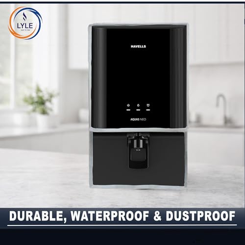 Image of Lyle RO Water Purifier Cover Compatible with Havells Aquas Neo, Lite & Pro | Waterproof & Dustproof, Oil and Stain Resistant, Transparent Window, Velcro Closure, Easy To Find