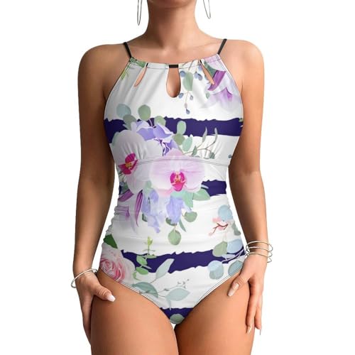 Maillots de bain une pièce femme rose pourpre style monokini beachwear
