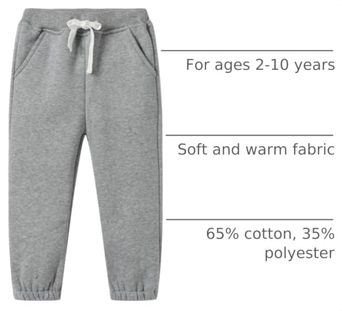 Image of Mud Kingdom Girls Boys Drawstring Sweatpants Solid Colors Elastic Waist Slant Pockets 2-10 Years