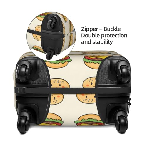 Luggage Cover Protector - Cute Cheeseburger Print Suitcase Covers for Luggage Fit 18-21 Inch Suitcase3