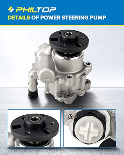 Philtop Power Steering Pump 21-147 3L Fit For 328I 2007 2008 2009 2010 2011 2012 2013,328I Xdrive 2009-2013,325I 2006-2006,328Xi 2007-2008,128I 2008-2013 Power Assist Pump #TOP1