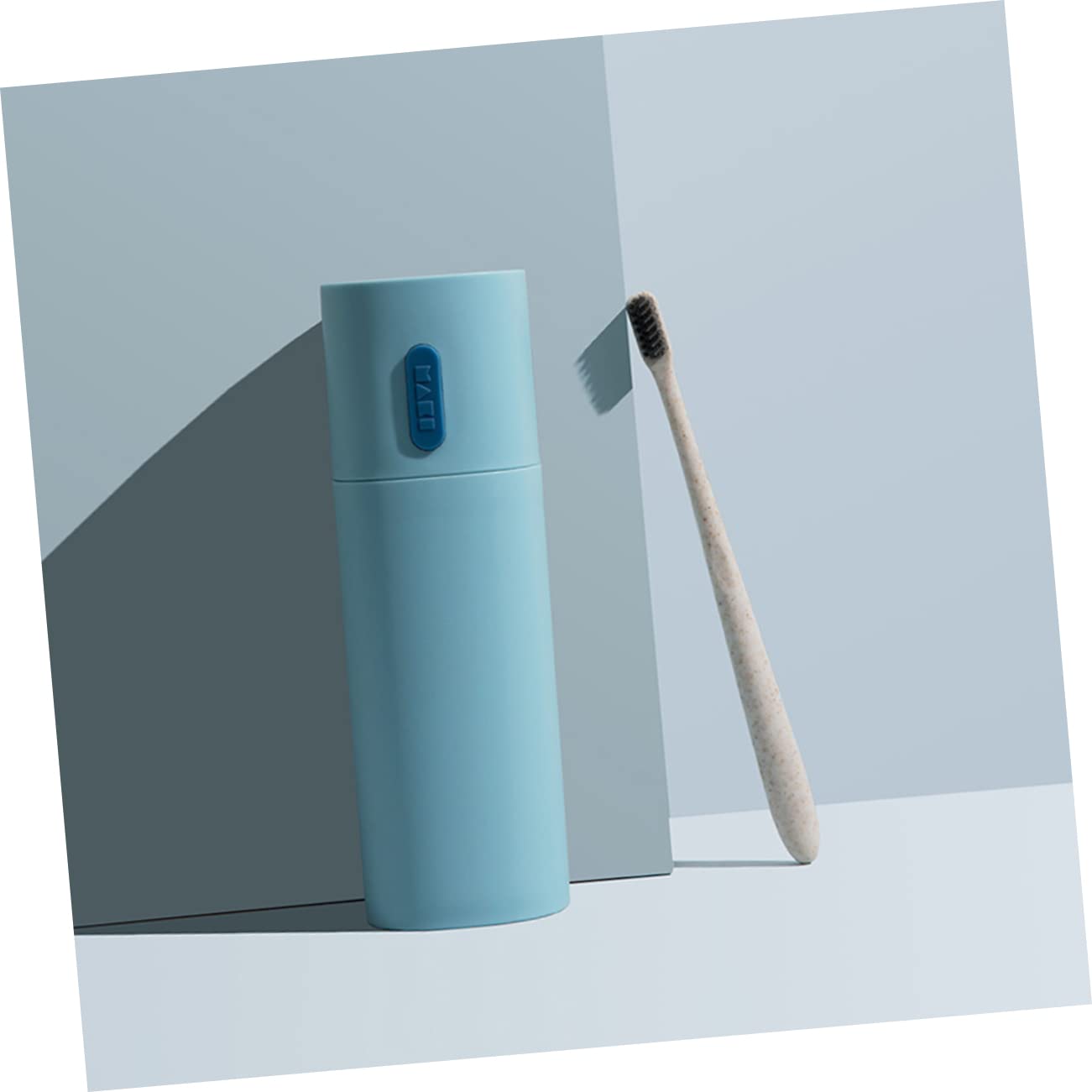 TOPBATHY 3pezzi Accessori da Bagno Porta Spazzolino e Dentifricio Contenitore Multifunzionale Blu per Viaggi Tazza per Lavarsi Denti e Conservazione Igienica