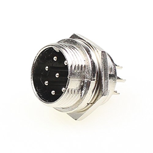 Aviation Plug Connector 10 Pairs Male Female Panel Metal Wire Connector 16Mm Socket (8 Pins 10-Pack) #TOP3