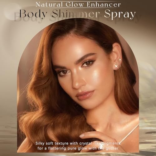 Hosaily Body Glitter Spray, Moisturizing Bronze Body Shimmer Luminizer Glow Illuminator Quick-Drying And Non-Sticky Glitter Spray Liquid Highlighter Spray thumb #5