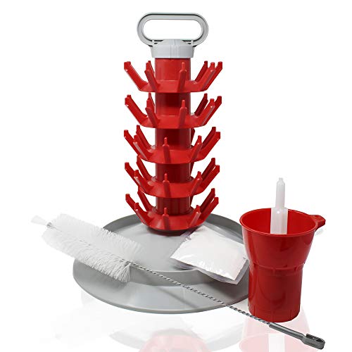 Set de Limpieza. Escurrebotellas, esterilizador, escobilla y esterilizante. El Pack más Completo para una Buena esterilización en Tus fermentaciones Cover